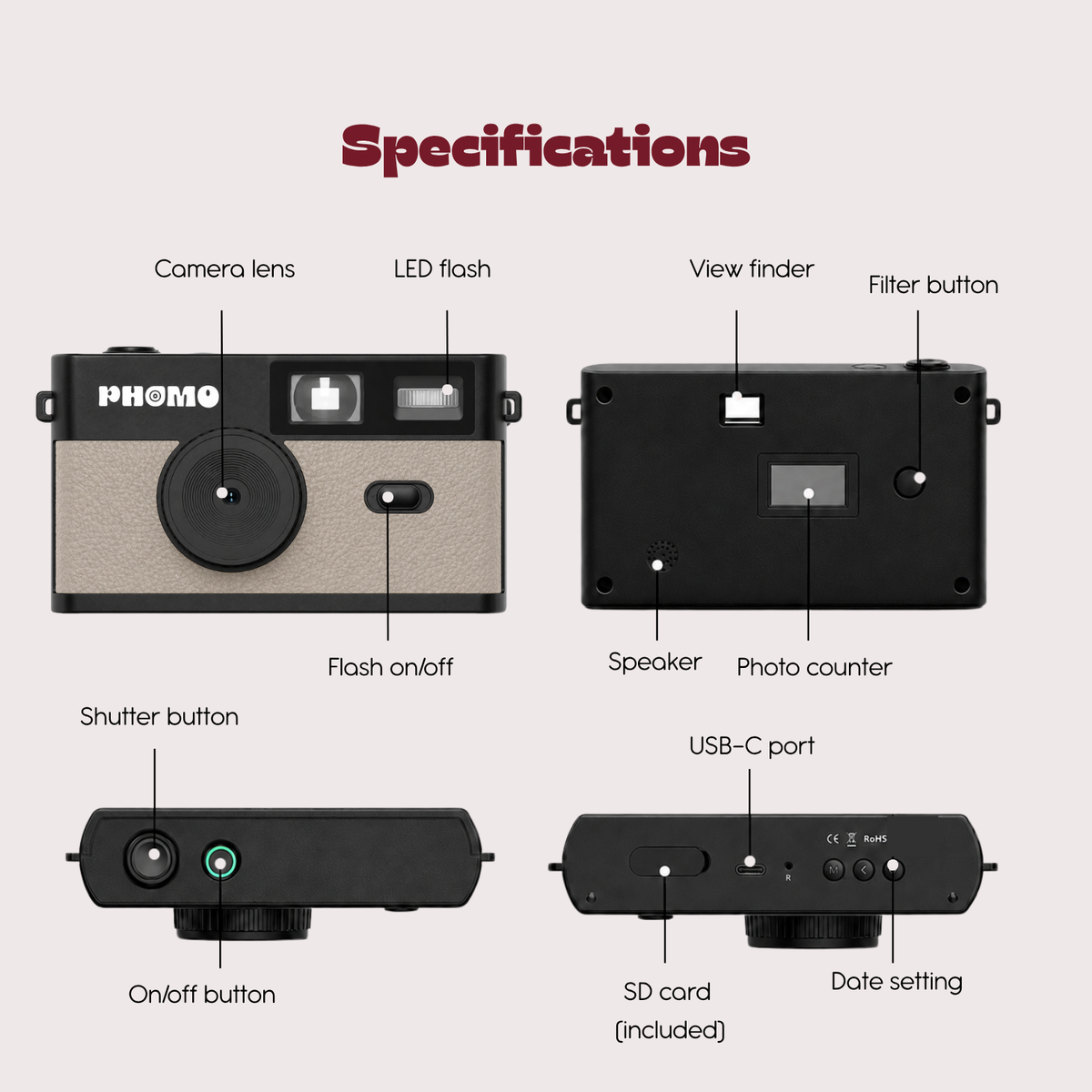 Phomo Camera Taupe
