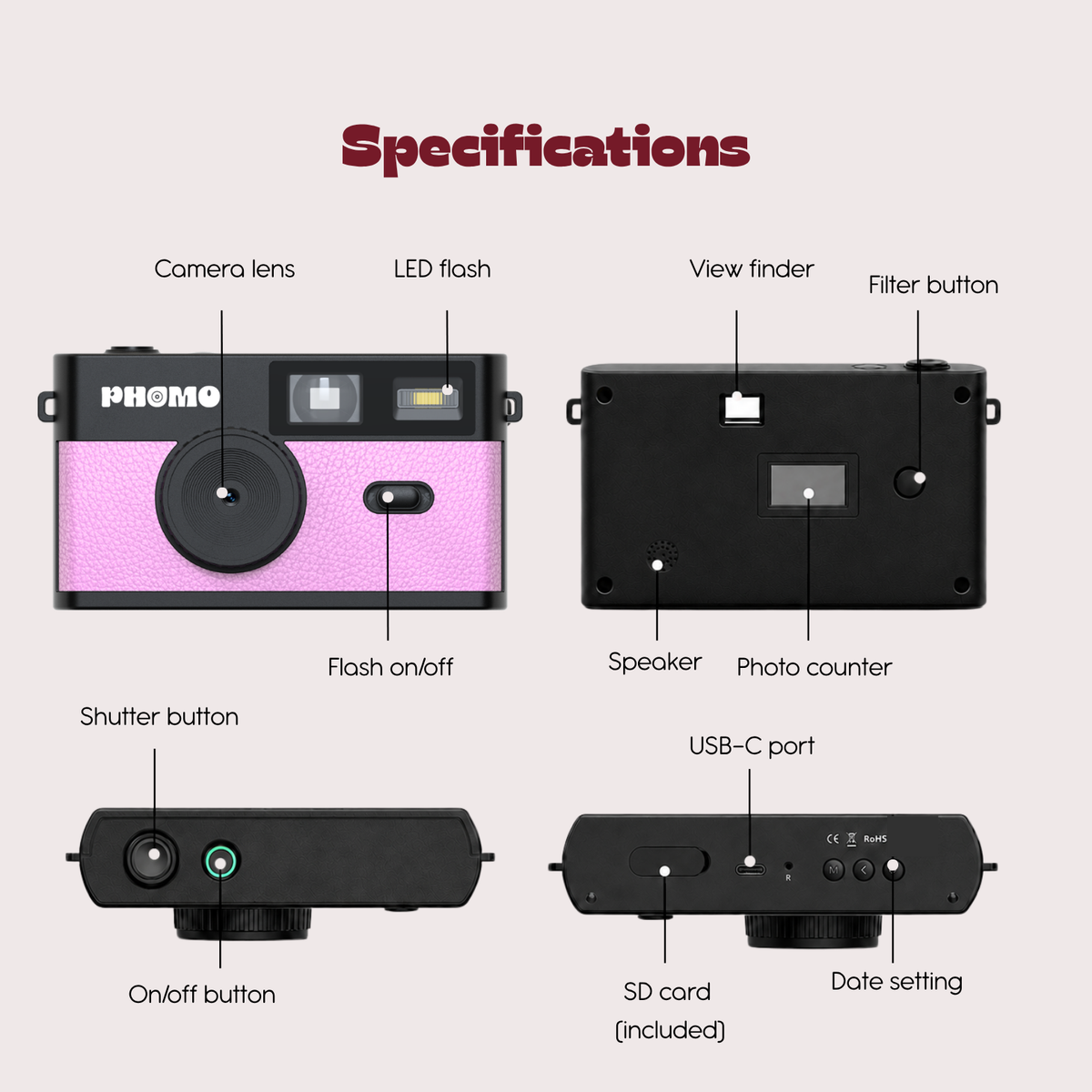 Phomo Camera Pink