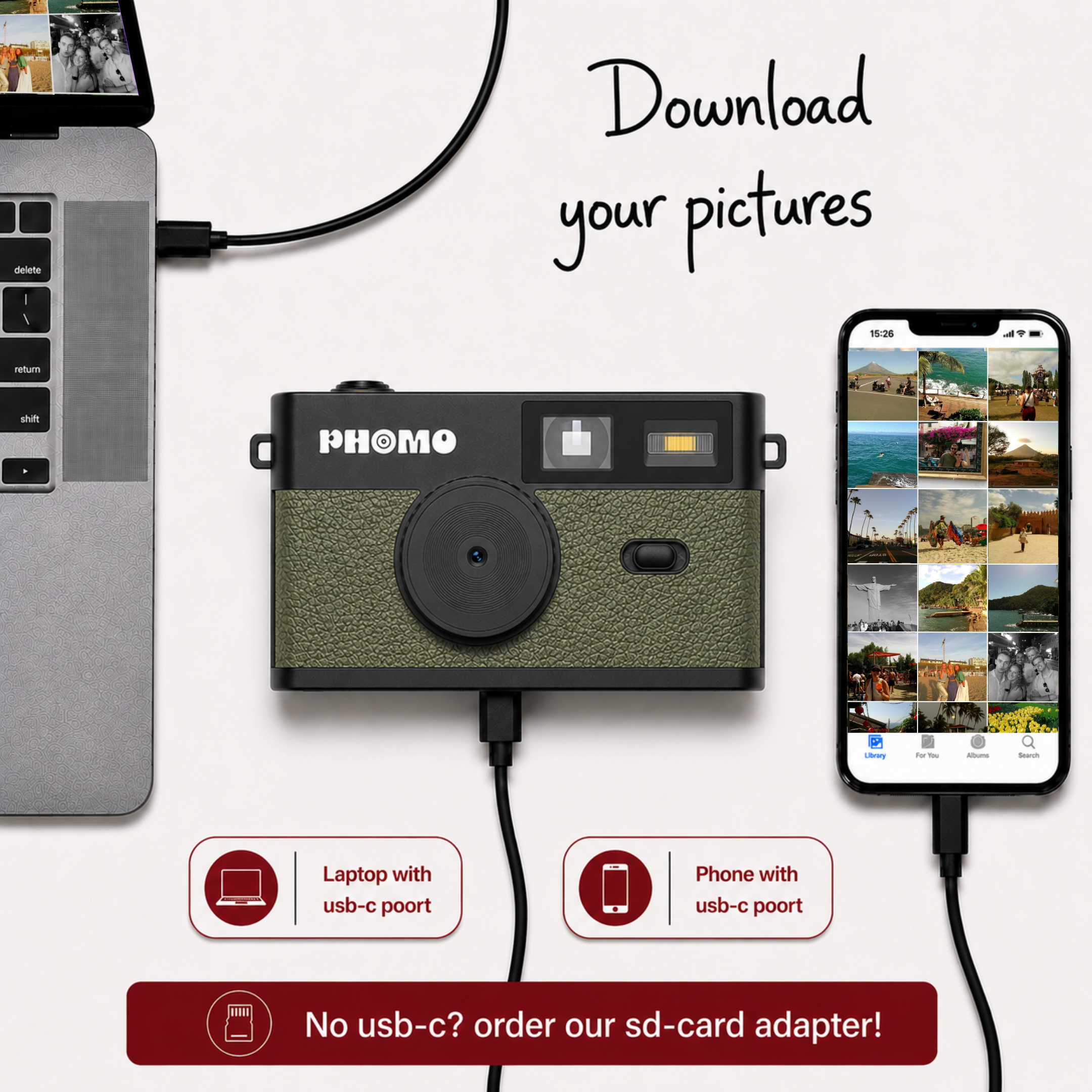 Phomo Camera Olive Green
