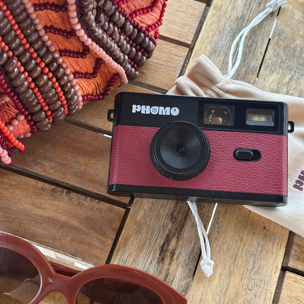 Phomo Camera Burgundy Red