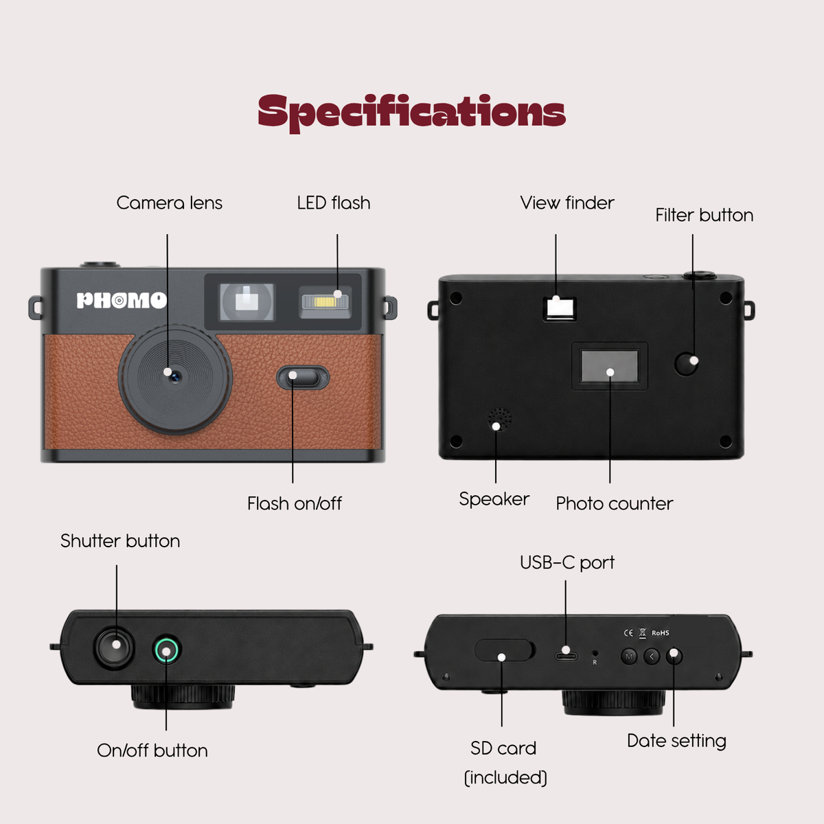 Phomo Camera Brown