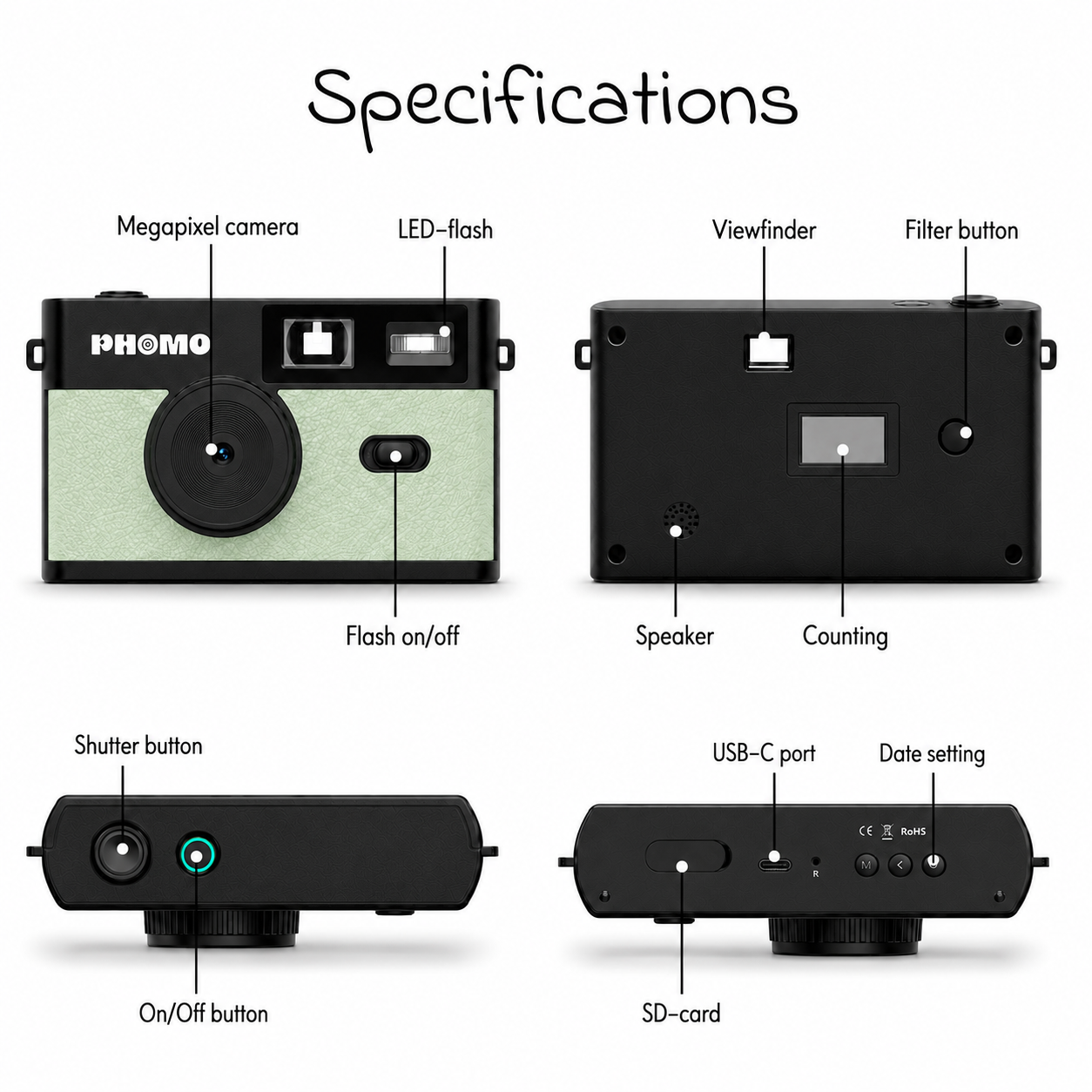 Phomo Camera Mint Green