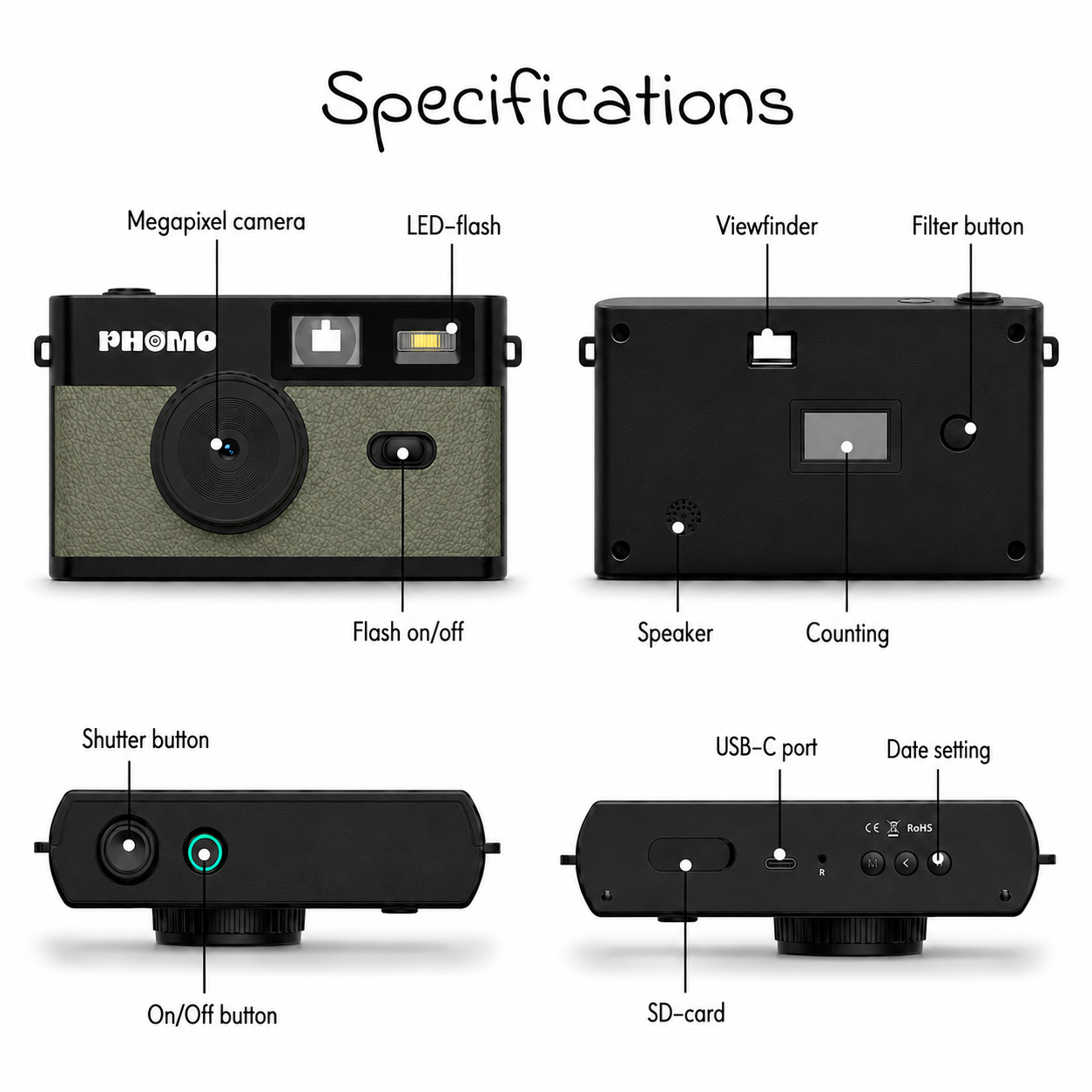 Phomo Camera Olive Green
