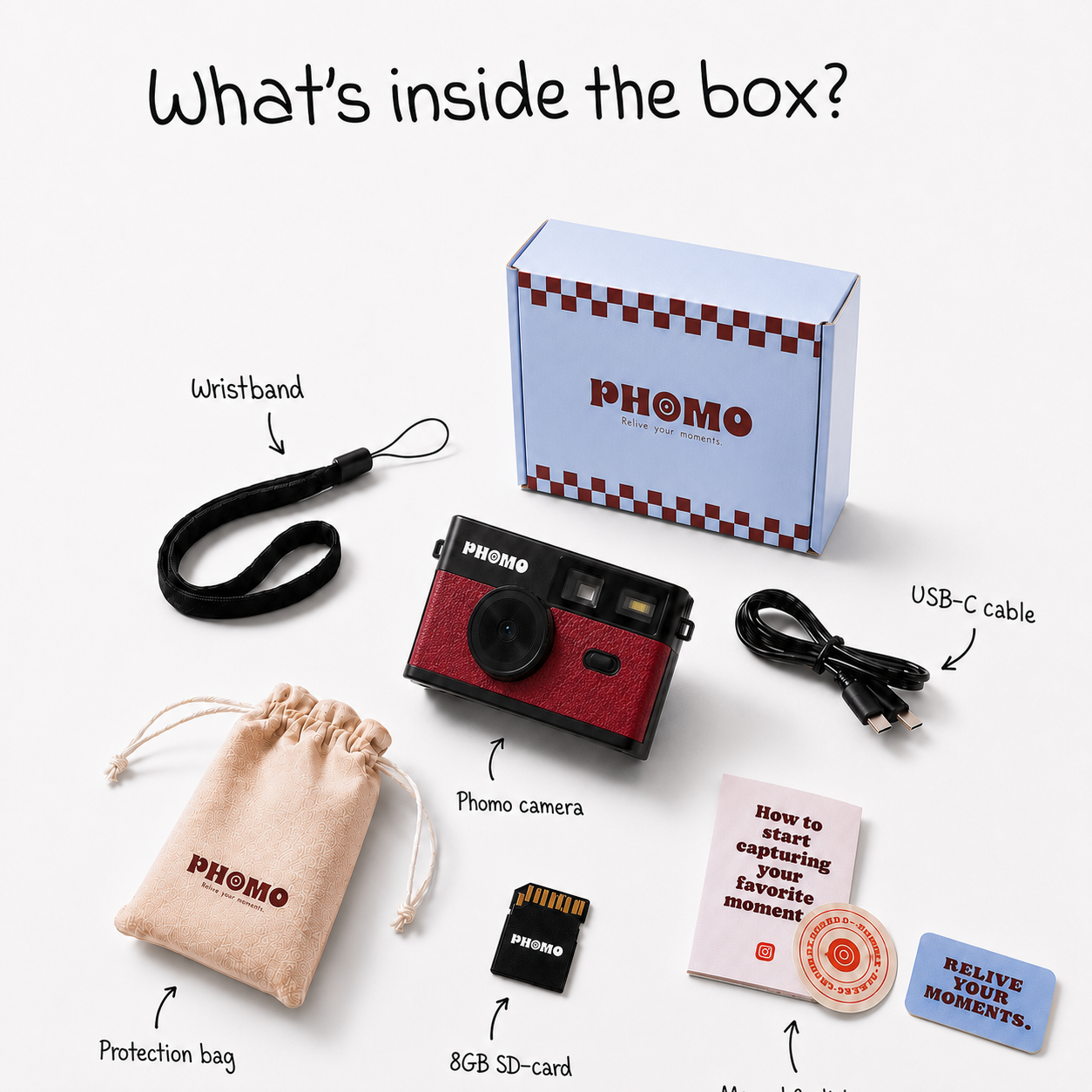 Phomo Camera Bordeauxrood